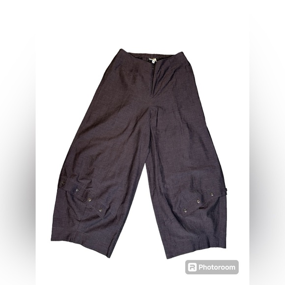 Spirit House Women's Lagenlook Artsy Wide Leg Cropped Balloon Pants Size Medium - Picture 1 of 4